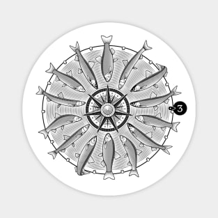 Wheel of Fish Magnet